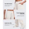 imageG4Free Smoofit Modal Soft Women Wide Leg Sweatpants High Waisted Side Slit Casual Pants with Pockets PetiteRegularTallIvory