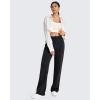 imageG4Free Smoofit Modal Soft Women Wide Leg Sweatpants with Pockets Yoga Pants Casual Lounge Trousers 25quot27quot29quot31quot33quotBlack