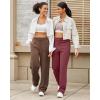imageG4Free Smoofit Modal Soft Women Wide Leg Sweatpants with Pockets Yoga Pants Casual Lounge Trousers 25quot27quot29quot31quot33quotDark Burgundy