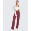 imageG4Free Smoofit Modal Soft Women Wide Leg Sweatpants with Pockets Yoga Pants Casual Lounge Trousers 25quot27quot29quot31quot33quotDark Burgundy
