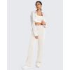 imageG4Free Smoofit Modal Soft Women Wide Leg Sweatpants with Pockets Yoga Pants Casual Lounge Trousers 25quot27quot29quot31quot33quotIvory