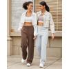 imageG4Free Smoofit Modal Soft Women Wide Leg Sweatpants with Pockets Yoga Pants Casual Lounge Trousers 25quot27quot29quot31quot33quotLight Gray