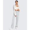 imageG4Free Smoofit Modal Soft Women Wide Leg Sweatpants with Pockets Yoga Pants Casual Lounge Trousers 25quot27quot29quot31quot33quotLight Gray