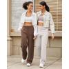 imageG4Free Smoofit Modal Soft Women Wide Leg Sweatpants with Pockets Yoga Pants Casual Lounge Trousers 25quot27quot29quot31quot33quotMocha