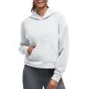 imageG4Free Smoofit Modal Soft Womens Fashion Hoodies Casual Pullover Long Sleeve Sweatshirts with Kangaroo PocketLight Gray