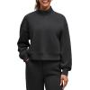 imageG4Free Smoofit Modal Soft Womens HalfZip Pullover Mock Neck Long Sleeve Sweatshirts with Side SlitsBlack