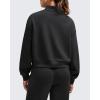 imageG4Free Smoofit Modal Soft Womens HalfZip Pullover Mock Neck Long Sleeve Sweatshirts with Side SlitsBlack