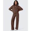 imageG4Free Smoofit Modal Soft Womens HalfZip Sweatshirts Pullover Mock Neck Casual Tops with PocketsDark Coffee