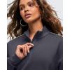 imageG4Free Smoofit Modal Soft Womens HalfZip Sweatshirts Pullover Mock Neck Casual Tops with PocketsDark Gray