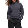 imageG4Free Smoofit Modal Soft Womens HalfZip Sweatshirts Pullover Mock Neck Casual Tops with PocketsDark Gray