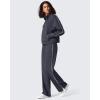 imageG4Free Smoofit Modal Soft Womens HalfZip Sweatshirts Pullover Mock Neck Casual Tops with PocketsDark Gray