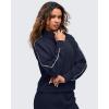 imageG4Free Smoofit Modal Soft Womens HalfZip Sweatshirts Pullover Mock Neck Casual Tops with PocketsDark Navy