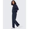 imageG4Free Smoofit Modal Soft Womens HalfZip Sweatshirts Pullover Mock Neck Casual Tops with PocketsDark Navy
