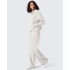 imageG4Free Smoofit Modal Soft Womens HalfZip Sweatshirts Pullover Mock Neck Casual Tops with PocketsIvory