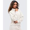 imageG4Free Smoofit Modal Soft Womens HalfZip Sweatshirts Pullover Mock Neck Casual Tops with PocketsIvory