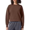 imageG4Free Smoofit Modal Soft Womens Sweatshirts Long Sleeve Crewneck Pullover Loose Fit Casual TopsDark Coffee