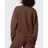 imageG4Free Smoofit Modal Soft Womens Sweatshirts Long Sleeve Crewneck Pullover Loose Fit Casual TopsDark Coffee