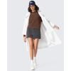 imageG4Free Smoofit Modal Soft Womens Sweatshirts Long Sleeve Crewneck Pullover Loose Fit Casual TopsDark Coffee