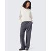 imageG4Free Smoofit Modal Soft Womens Sweatshirts Long Sleeve Crewneck Pullover Loose Fit Casual TopsIvory