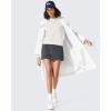 imageG4Free Smoofit Modal Soft Womens Sweatshirts Long Sleeve Crewneck Pullover Loose Fit Casual TopsIvory