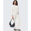 imageG4Free Smoofit Modal Soft Womens Sweatshirts Long Sleeve Crewneck Pullover Loose Fit Casual TopsIvory
