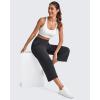 imageG4Free Smoofit Modal Soft Womens Wide Leg Capri Sweatpants High Waist Casual Lounge Cropped Pants with PocketsBlack