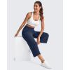 imageG4Free Smoofit Modal Soft Womens Wide Leg Capri Sweatpants High Waist Casual Lounge Cropped Pants with PocketsDark Blue