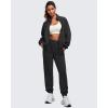 imageG4Free Smoofit Modal Soft Womens Zip Up Jackets Loose Fit Mock Neck Casual Tops with PocketsBlack