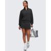 imageG4Free Smoofit Modal Soft Womens Zip Up Jackets Loose Fit Mock Neck Casual Tops with PocketsBlack
