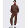 imageG4Free Smoofit Modal Soft Womens Zip Up Jackets Loose Fit Mock Neck Casual Tops with PocketsDark Coffee