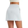 imageG4Free Smoofit Sweat Skirts for Women Soft Drawstring Summer Casual Lounge Skirt with PocketsLight Gray