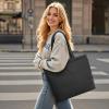 imageG4Free Tote Bag for Women Puffer Casual Shoulder Bag with Cup Holder and Laptop Compartment for Travel Work GymBlack