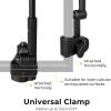 imageG4Free UPF 50 Adjustable Beach Umbrella XL with Universal Clamp for Chair Stroller Wheelchair Golf Cart Bleacher PatioLake BlueSilver