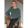imageG4Free UPF 50 Rash Guard for Women Long Sleeve Workout Tops Lightweight Crop Length Sun Shirts UV Protection Athletic HikingGrey Sage