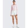 imageG4Free UPF 50 Rash Guard for Women Long Sleeve Workout Tops Lightweight Crop Length Sun Shirts UV Protection Athletic HikingSmoky Blush
