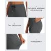 imageG4Free Wide Leg Fleece Lined Pants Women Drawstring Waist Winter Work Pants with Pockets for Casual OfficeDark Gray