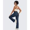 imageG4Free Wide Leg Fleece Lined Pants Women Drawstring Waist Winter Work Pants with Pockets for Casual OfficeNavy