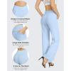 imageG4Free Wide Leg Pants for Women Loose Yoga Pants with Pockets PetiteRegularTall Stretch Casual Lounge PantsBaby Blue