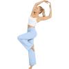 imageG4Free Wide Leg Pants for Women Loose Yoga Pants with Pockets PetiteRegularTall Stretch Casual Lounge PantsBaby Blue