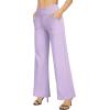 imageG4Free Wide Leg Pants for Women Loose Yoga Pants with Pockets PetiteRegularTall Stretch Casual Lounge PantsLavender