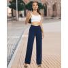 imageG4Free Wide Leg Pants for Women Loose Yoga Pants with Pockets PetiteRegularTall Stretch Casual Lounge PantsNavy Heather