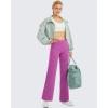 imageG4Free Wide Leg Pants for Women Loose Yoga Pants with Pockets PetiteRegularTall Stretch Casual Lounge PantsRaspberry Purple