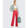 imageG4Free Wide Leg Pants for Women Loose Yoga Pants with Pockets PetiteRegularTall Stretch Casual Lounge PantsRed