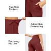 imageG4Free Wide Leg Pants for Women Yoga Pants High Waist Sweatpants with Pockets Stretch Lounge Pants Comfy WorkoutDark Burgundy