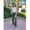 imageG4Free Wide Leg Pants for Women Yoga Pants High Waist Sweatpants with Pockets Stretch Lounge Pants Comfy WorkoutDark Grey