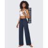 imageG4Free Wide Leg Pants for Women Yoga Pants High Waist Sweatpants with Pockets Stretch Lounge Pants Comfy WorkoutDark Navy