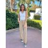 imageG4Free Wide Leg Pants for Women Yoga Pants High Waist Sweatpants with Pockets Stretch Lounge Pants Comfy WorkoutKhaki