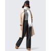 imageG4Free Women Fleece Lined Pants with Pockets Wide Leg Winter Thermal Work Trousers Dressy Casual PetiteRegularTallBlack