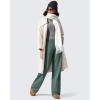 imageG4Free Women Fleece Lined Pants with Pockets Wide Leg Winter Thermal Work Trousers Dressy Casual PetiteRegularTallDark Forest Green