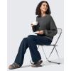 imageG4Free Women Fleece Lined Pants with Pockets Wide Leg Winter Thermal Work Trousers Dressy Casual PetiteRegularTallDeep Navy